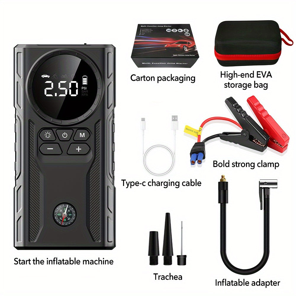5 in 1 Portable Car Jump Starter with Air Compressor by Snagg A Jump Starter