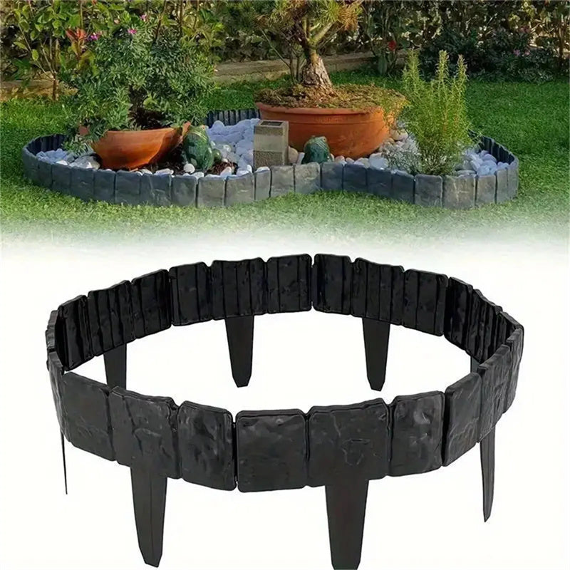 80pcs Plastic Garden Border Fence by Snagg A Border Fence