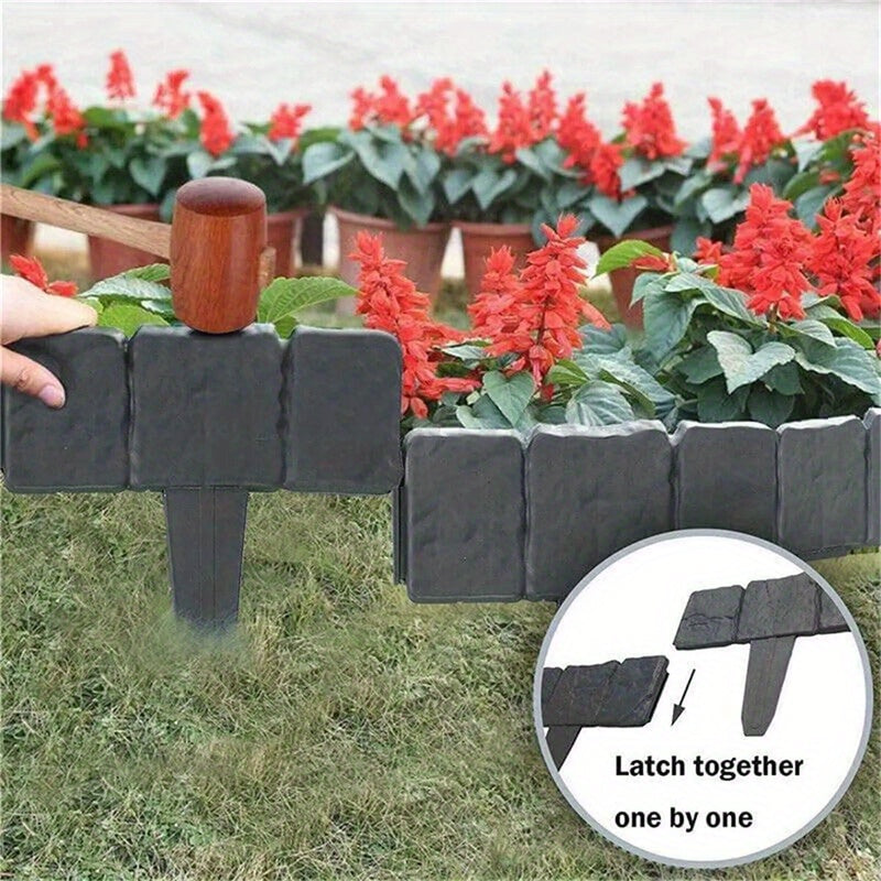 80pcs Plastic Garden Border Fence by Snagg A Border Fence