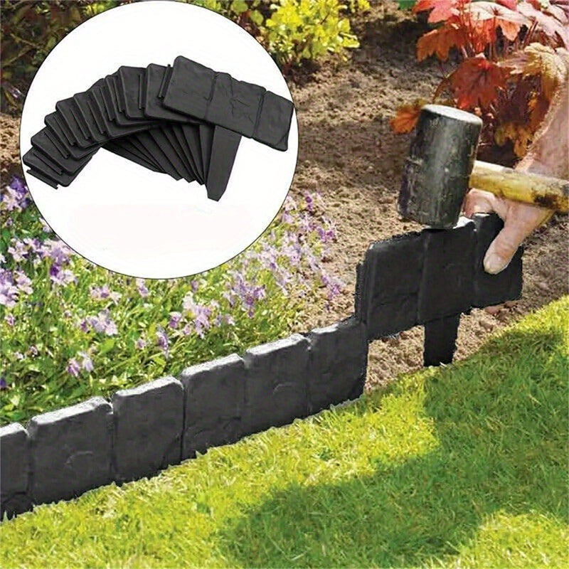 80pcs Plastic Garden Border Fence by Snagg A Border Fence
