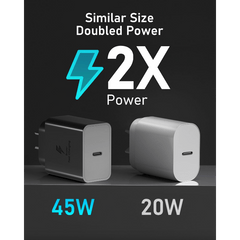 45W USB-C Super Fast Charger - Multi Mode Power (45W / 30W / 25W)