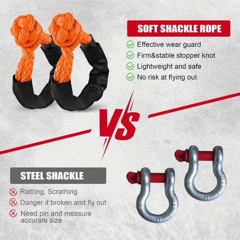 2pcs Soft Shackle Recovery Kit by Snagg A Soft Shackle