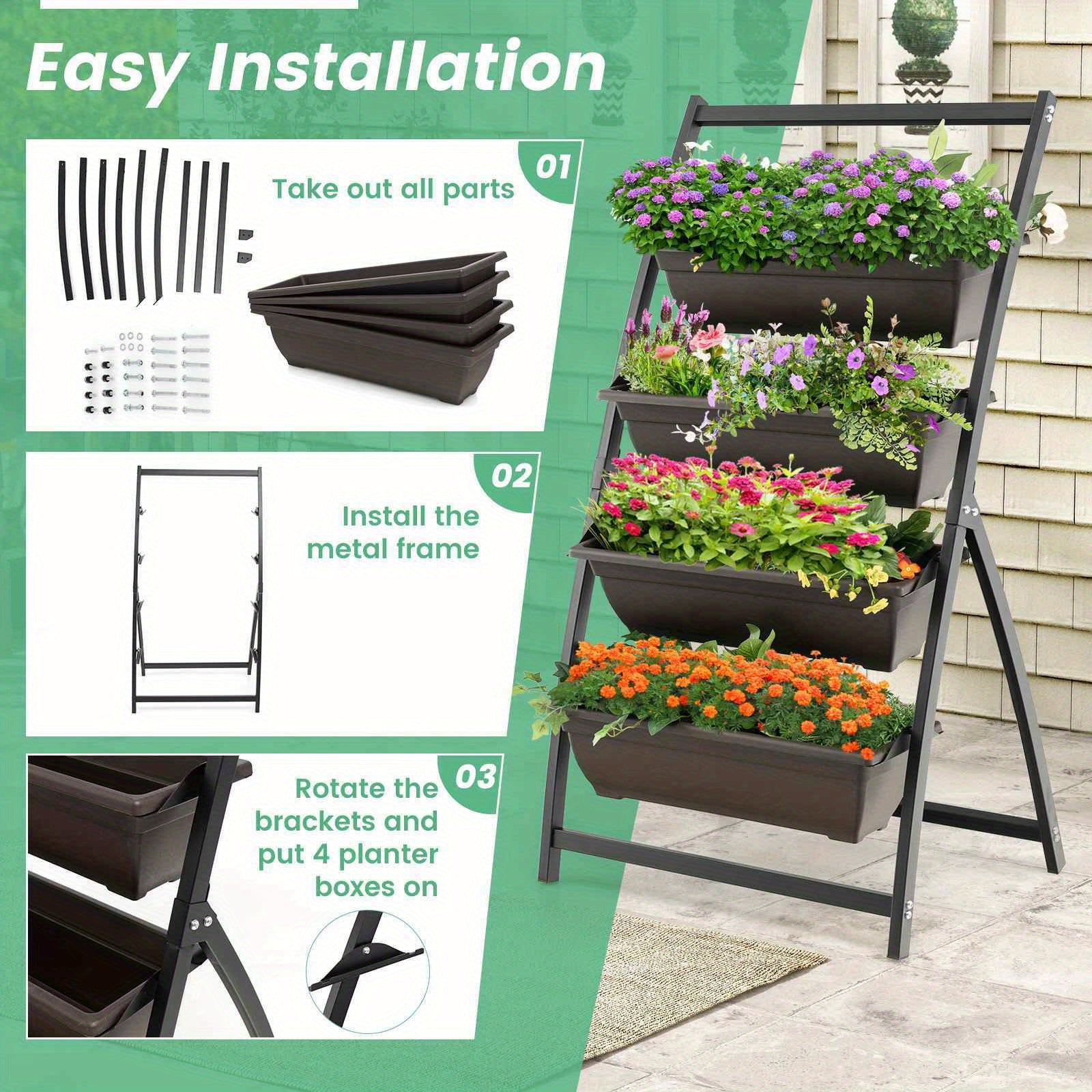 4 Tier Vertical Raised Garden Bed by Snagg A Rack