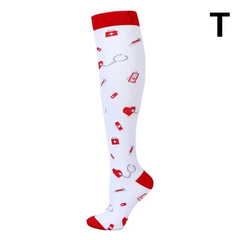 Unisex Compression Socks 20–30 mmHg Graduated Support for Nurses, Runners & Travel