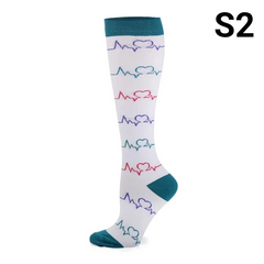 Unisex Compression Socks 20–30 mmHg Graduated Support for Nurses, Runners & Travel