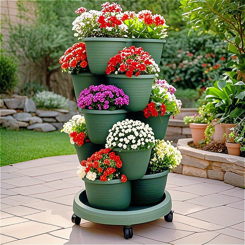 Stackable 3 Tier Flower Pot Set by Snagg A Pot