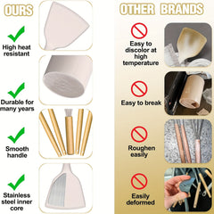 44pcs Wooden Handle Silicone Cookware Set by Snagg A Utensil