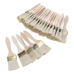 80 Pc Multipurpose Wooden Handle Brush Set - Disposable & Durable