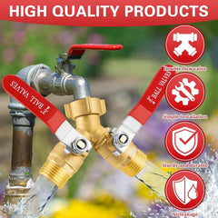 Brass Y-Valve Garden Hose Splitter – 3/4" by Snagg A Valve