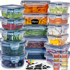 48pcs Airtight Food Storage Containers Set by Snagg A Container