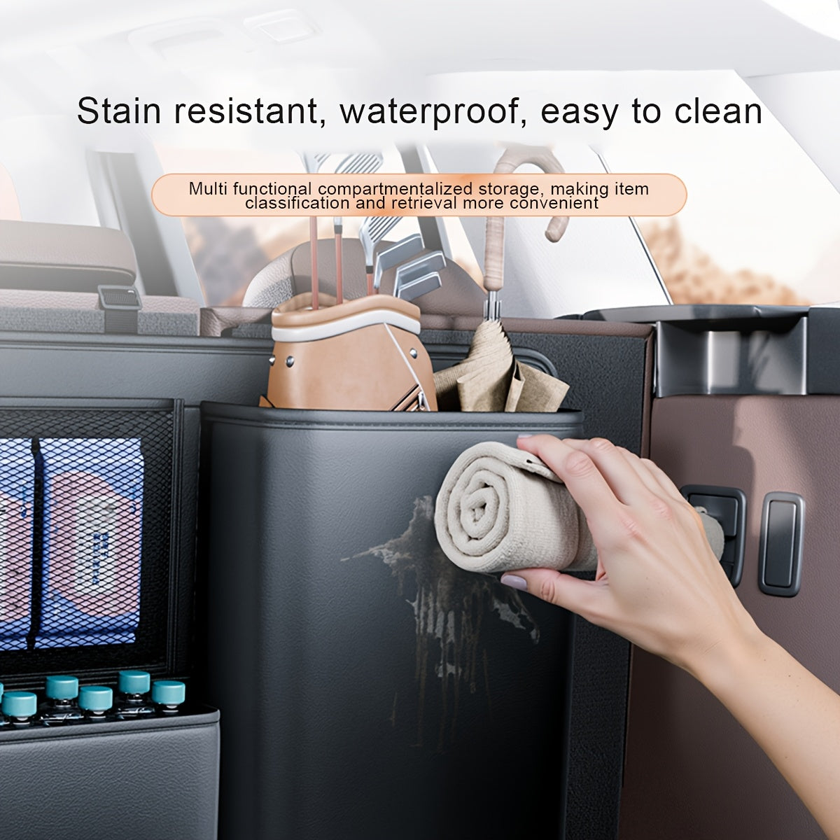 Faux Leather Car Trunk Organizer by Snagg A Storage Box