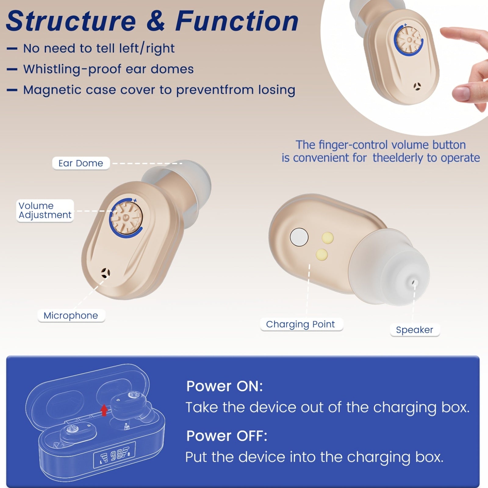 Rechargeable Wireless Earbuds with Noise Reduction by Snagg An EarBud