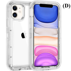 Clear Transparent Shockproof Armor Case - For iPhone 16 Series - D - 16Pro - Phone Cases & Covers