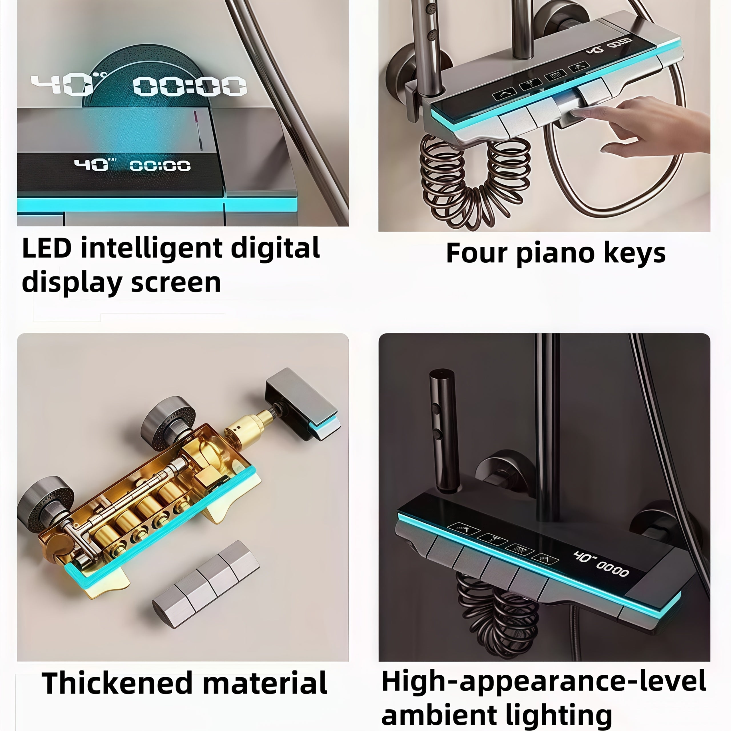 LED Rain Shower System by Snagg A Shower Head