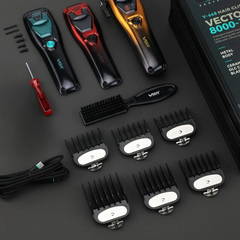 Professional 11000 RPM Vector Motor Clipper – High Velocity DLC Precision System with Modular Color Housing