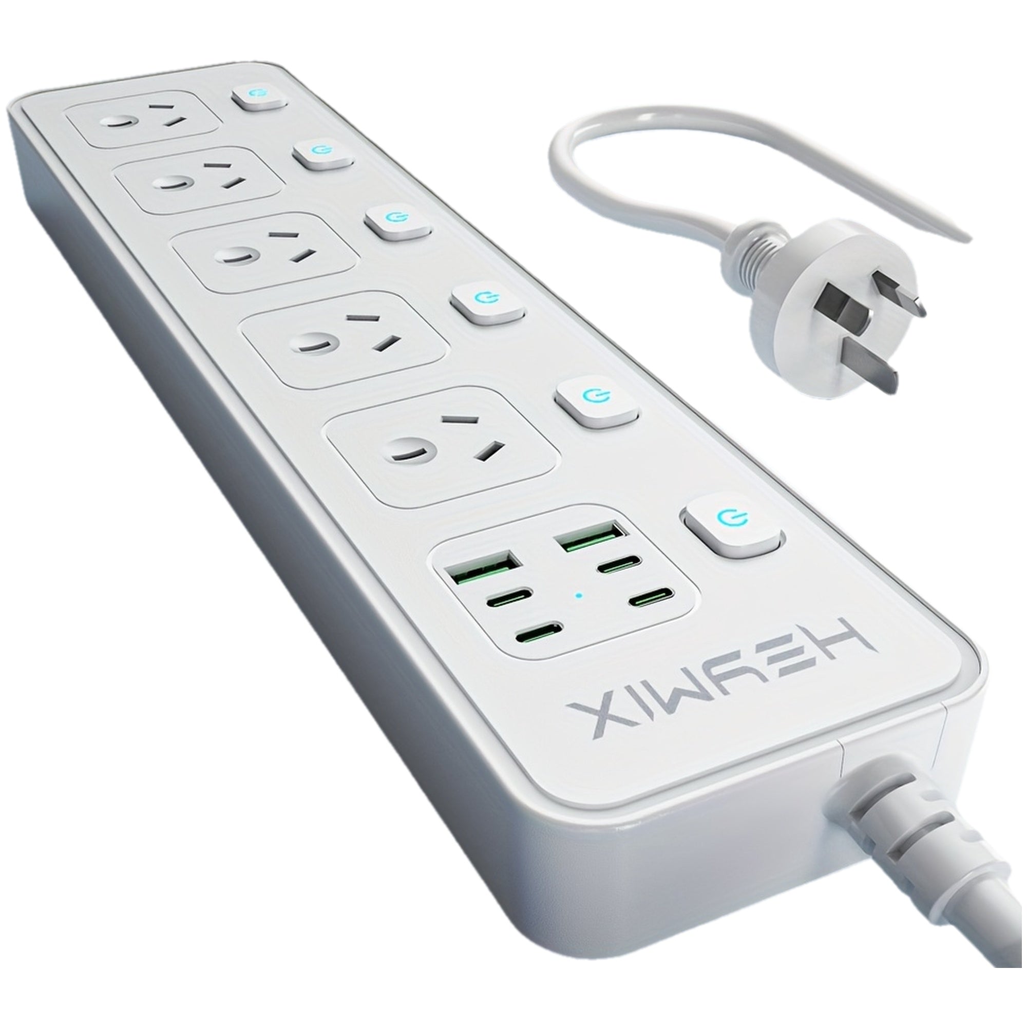 Powerboard with USB | 5 Outlets & 6 Fast Charging Ports (1.8m) by Snagg An Extension Cable