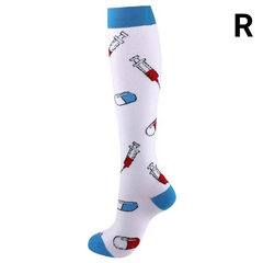 Unisex Compression Socks 20–30 mmHg Graduated Support for Nurses, Runners & Travel