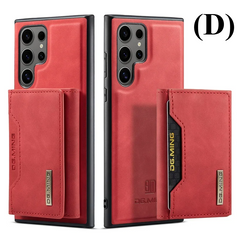 2 in 1 Detachable Wallet Card Holder Case – for Samsung Galaxy S22 Series - Ultra / D - Red - Phone Cases & Covers