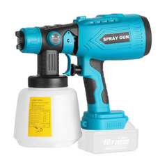 18V Cordless HVLP Paint Sprayer – 200W Spray Gun with 4 Copper Nozzles (Bare Tool)