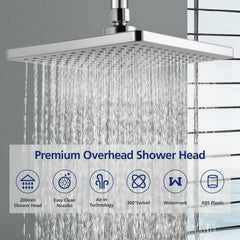 Chrome Rain Shower Head Set by Snagg A Shower Head