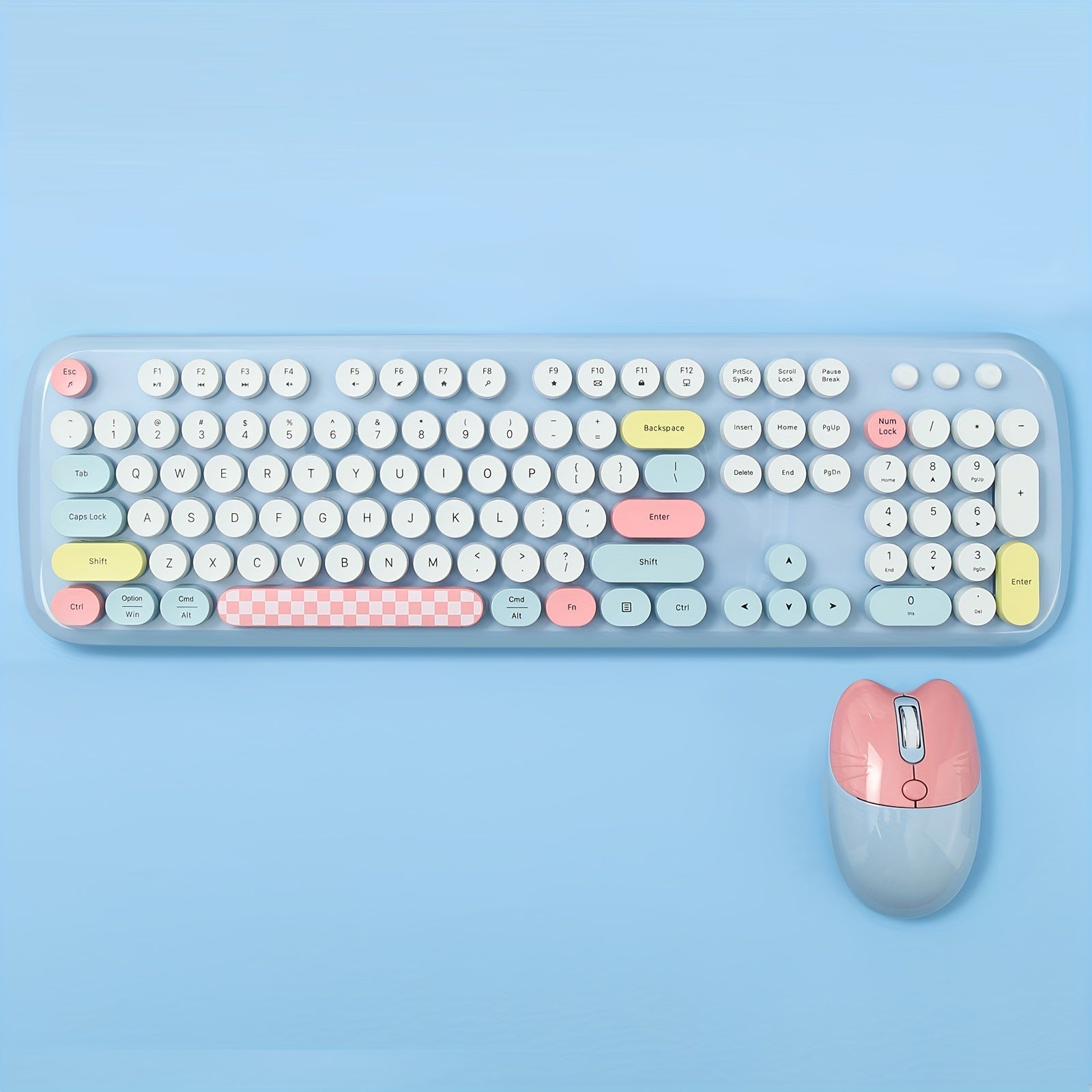 Retro Wireless Keyboard & Mouse Set for Office & Home Use by Snagg A Keyboard