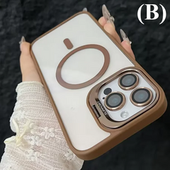Luxury Magnetic Shockproof Full-Coverage Case - for iPhone 17 Series - B - Desert Gold / For - Phone Cases & Covers