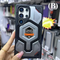 Military Shockproof Rugged Magsafe Case - for Samsung Galaxy S25 Series - B - Gray / Phone Cases & Covers