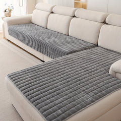 2pcs Elegant Quilted Flannel Sofa Cover Set by Snagg A Sofa Cover