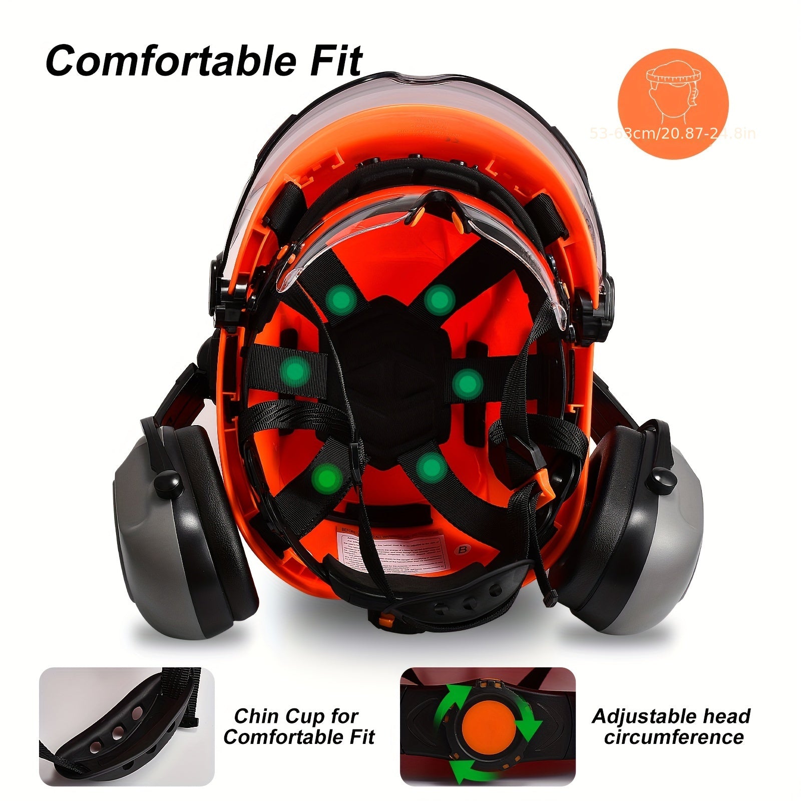 Safety Helmet with Sun Visor & Ear Protection by Snagg A Safety Helmet