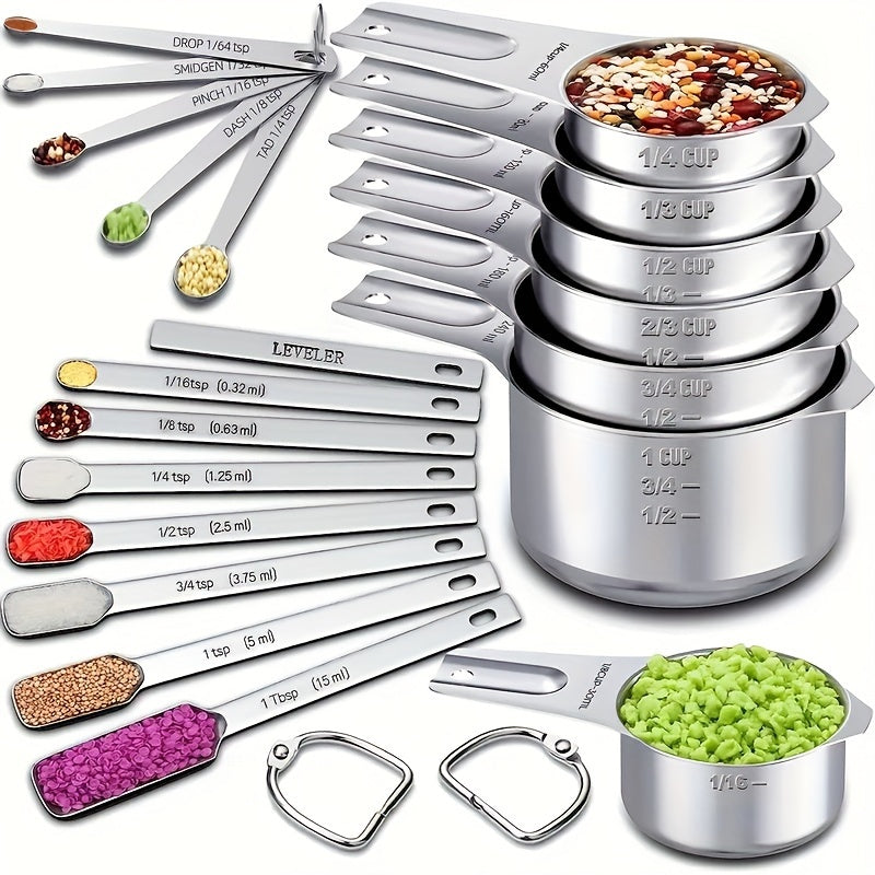 Measuring Cup & Spoon Set Stainless Steel Precision Tools by Snagg A Measuring Set