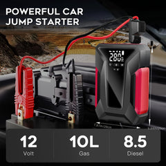 7000A Peak Portable Car Jump Starter with Tire Inflator