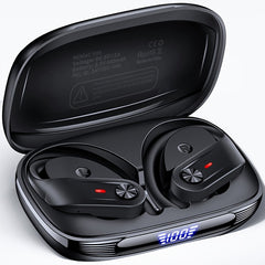 Wireless Earbuds 5.4 Headphones Sports, 75H Stereo Deep Bass Over-Ear with Earhooks, 4 ENC Mic, LED Display for Running Workout Exercise Gym, Exercise Audio Gear, Ergonomic Fit, Premium Audio, Noise Isolation, Music Lovers by Snagg An EarBud