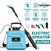 5L USB Rechargeable Electric Sprayer – Portable Watering & Pest Control - 1x5L Garden - Gardening Supplies