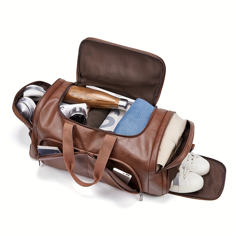 Vintage Brown Duffel Bag by Snagg It Bags