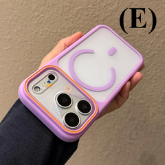 Matte MagSafe Translucent Frosted Shockproof Case – for iPhone 17 Series - E - Purple / iPhone17 Pro - Phone Cases &