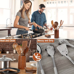 9pcs Wooden Cooking Utensil Set by Snagg A Utensil
