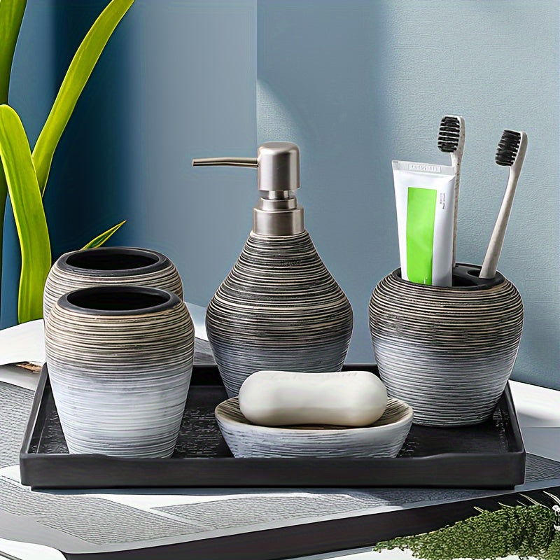 5pcs Ceramic Bathroom Set by Snagg A Bathroom Set