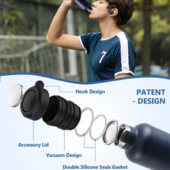 1L High Performance Insulated Sports Flask - 24H Advanced Thermal Retention
