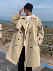 Men’s Solid Overcoat with Lapel & Pockets by Snagg A Coat