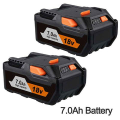 2 Pack 18 V 7.0 Ah Lithium-Ion Batteries — Replacement for Ridgid 18 V