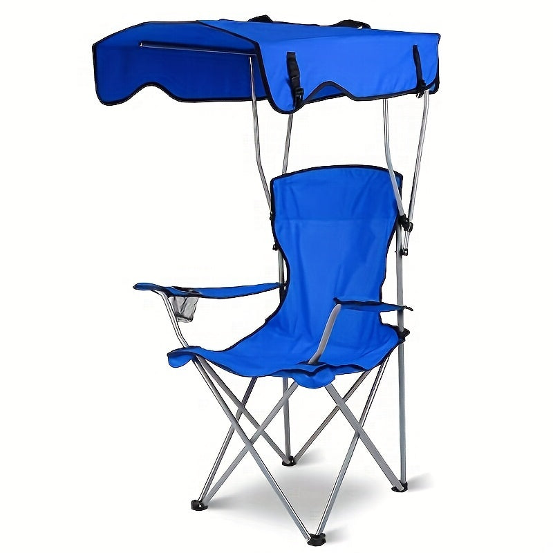 Heavy-Duty Portable Folding Chair with Canopy Shade by Snagg A Chair