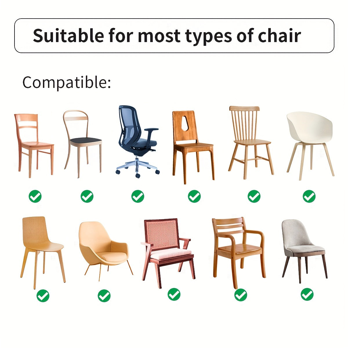 Classic Washable Polyester Chair Pads with Ties – 4 Pack by Snagg A Cushion