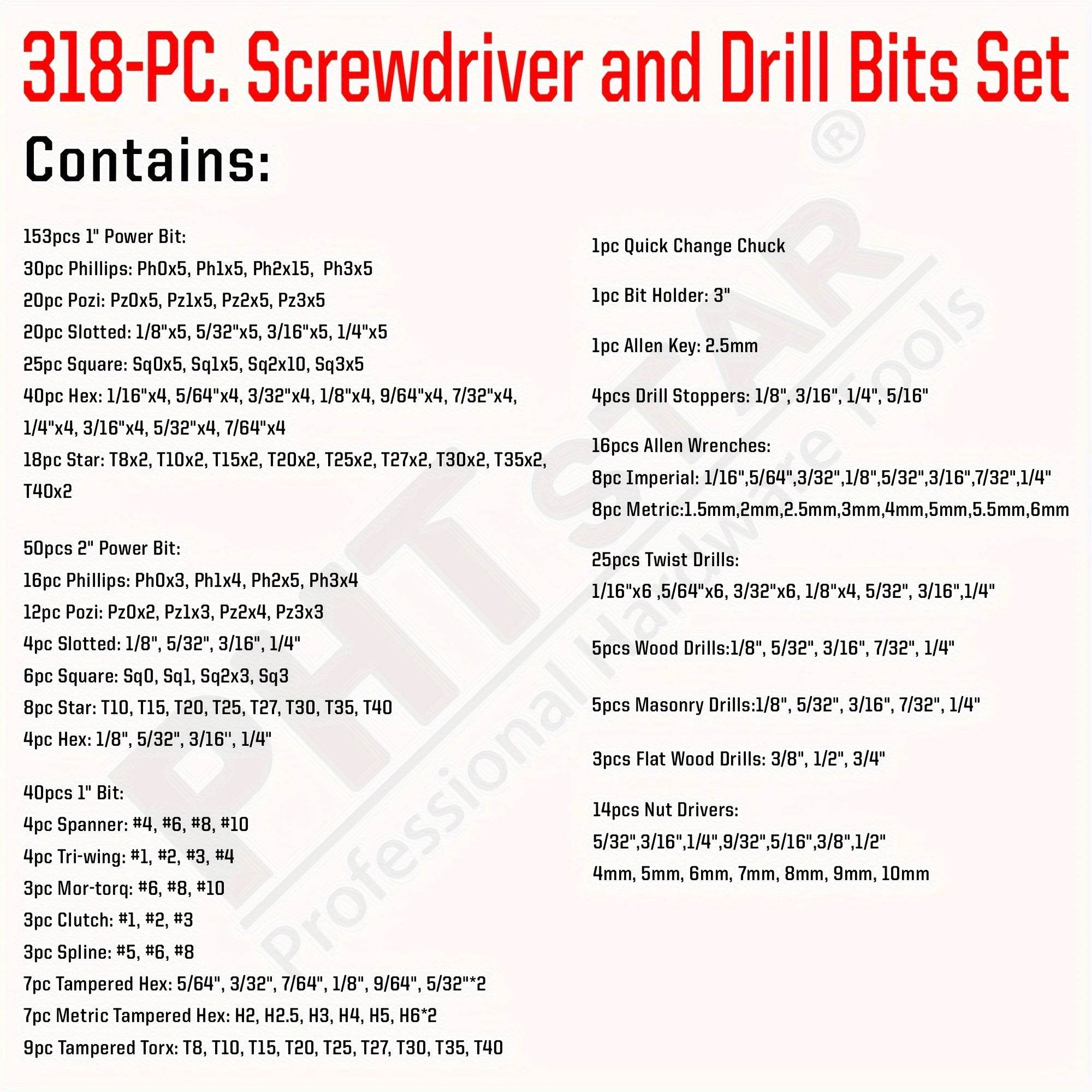 318PCS Screwdriver & Drill Bit Set - SnaggIt