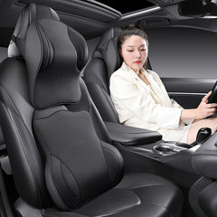 2pcs Nappa Leather Car Headrest & Lumbar Support Set by Snagg A Headrest