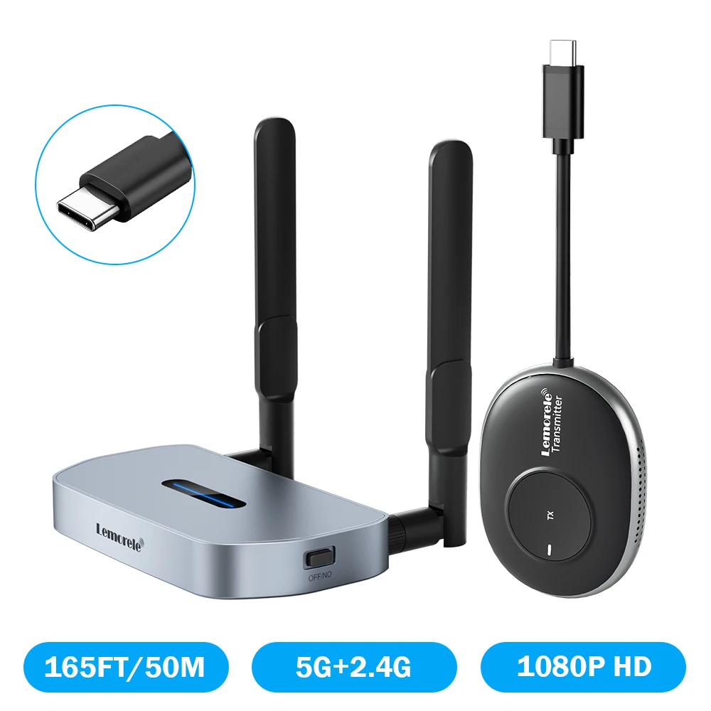 Wireless HDMI Transceiver Kit 1080P – 50M Transmitter & Receiver Extender for Monitor, PC & TV