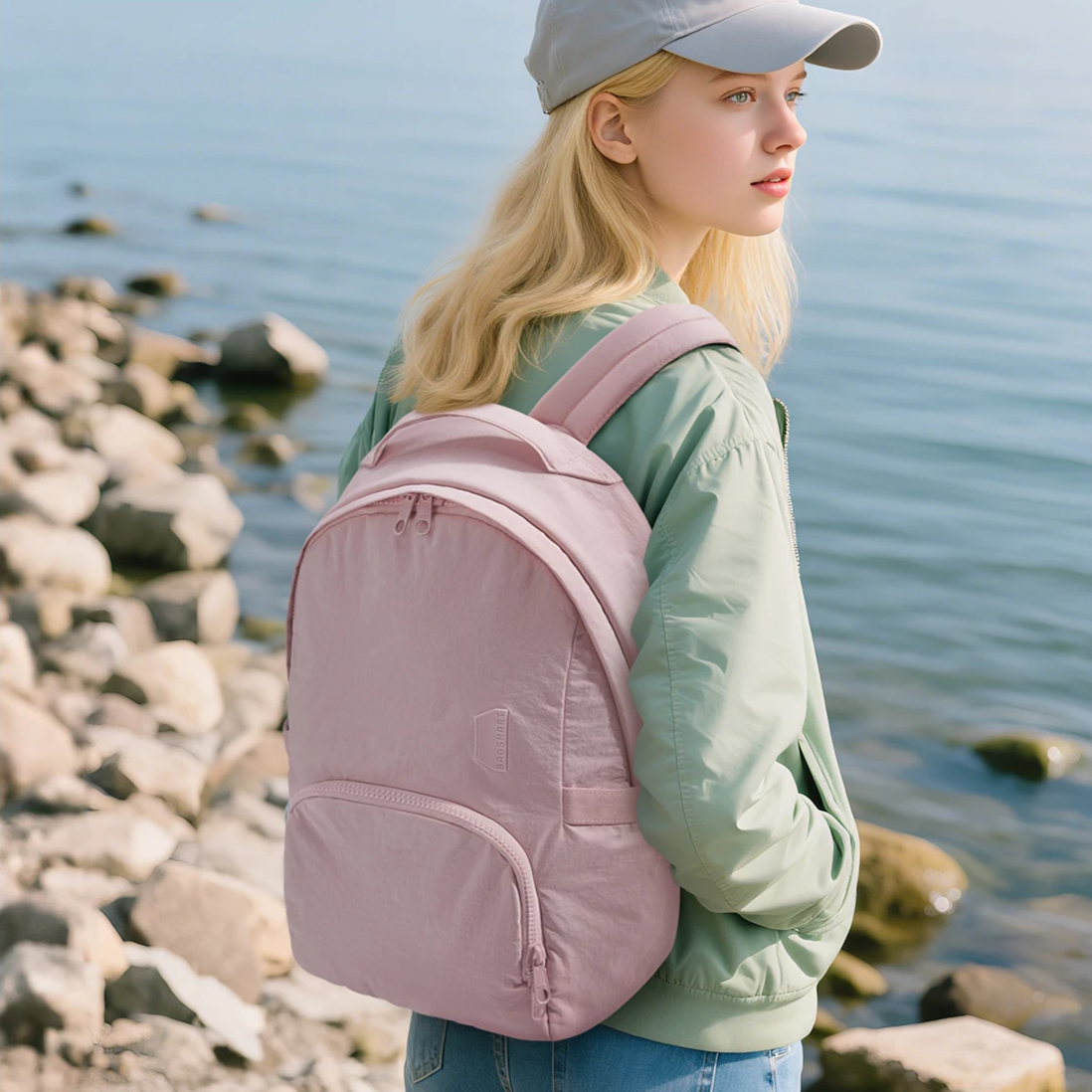 Women's Waterproof Nylon Laptop Backpack 13" – Lightweight Large Capacity College & University Bag