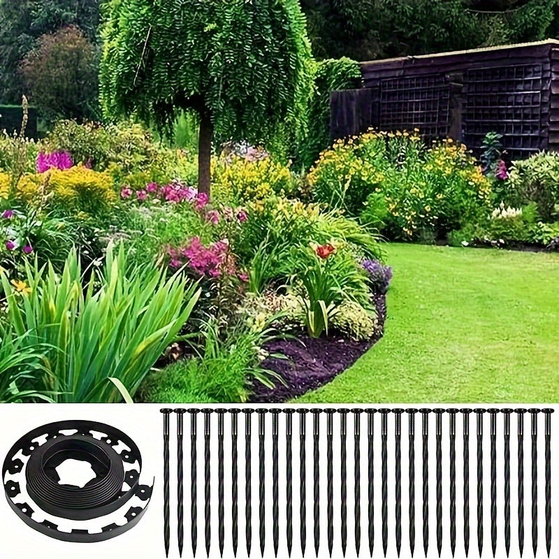 33ft Flexible Garden Edging Border 4" Tall by Snagg A Border Fence