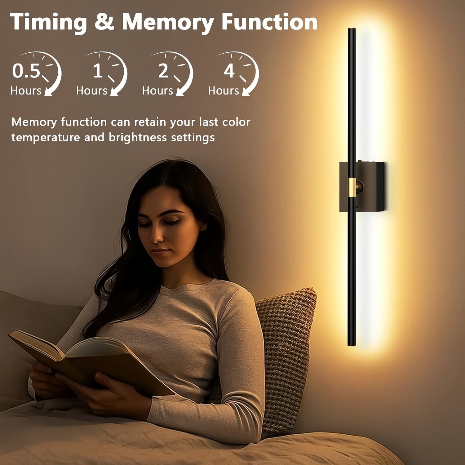 31.5" Wireless LED Wall Lamp – 360° Rotatable by Snagg A Wall Light