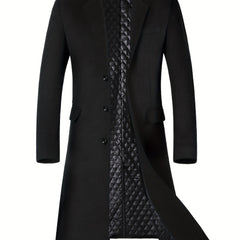 Stylish Wool Blend Men’s Retro Long Coat by Snagg A Coat