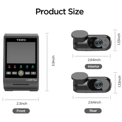 2K Dual Channel Dash Cam with Night Vision & Voice Control | Ultra HD HDR Video Recorder